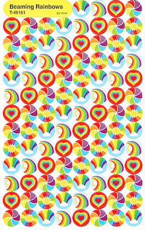 46161: Beaming Rainbow Stickers